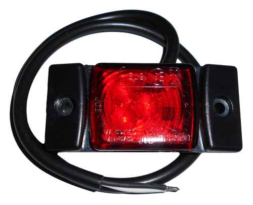 Lampa obrysowa LED z odblaskiem napięcie 12V/24 czerwona LD142